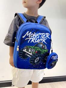 Cute Cartoon Children Backpack, Kindergarten Boys Girls Daypack, Small Kids School Bag - Blue - View 9