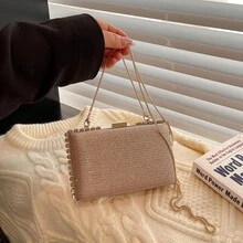 迷你时尚百搭闪亮个性化女士单肩斜挎包 - 彩色 - 查看 14