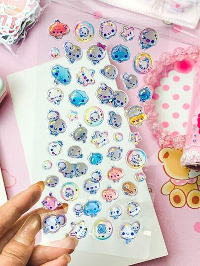 3D Embossed Diamond Stickers, Children's DIY Decorative Stickers, Exquisite Embossed Fun Stickers, Suitable For Small Animal Decoration - Gifts. The Perfect Choice For Home Decoration, Party Decoration, Birthday Gifts, And Various Holiday Gifts.