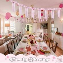 11pcs Pink & Black Bow Party Decorations, Bow Garland Decor, Suitable For Party, Holiday, Birthday, Wedding, Engagement, Fireplace, Wall Decor - Multicolor - View 7