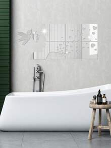 每套12片 - 金色女郎剪影心形镜面墙贴 - 鏡面牆貼 - 查看 3