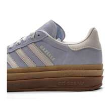Adidas GAZELLE BOLD W 女士休闲鞋，轻便舒适日常通勤休闲鞋 IH4210 - 晶藍/漢玉白 - 查看 8