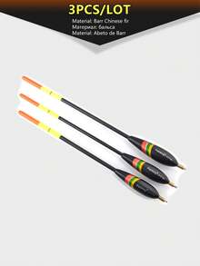 3个铜制鱼漂，鲤鱼钓竿配件，可见木质加重鱼漂 - 彩色 - 查看 1