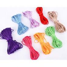 1pc/1set, 20m/Pc 1.5mm Wide Polyester DIY Jewelry Handmade Rope, Dyed Nylon Thread, Chinese Knot Rope, DIY Bracelet Necklace Rope, Shamballa Rope, Used For Gift Box Packaging, Bracelet Rope, Paper Roll Binding, Korean Thread, Gift Binding Rope, Beading Rope, Wedding Party Colorful Rope, Textile Colorful Rope, Hair Braid Decoration Rope, Seven-Color Rainbow Gift Line Rope, 10pcs/15pcs Pack, Gift Binding Rope, Tassel Making Rope, Jade Thread Fine Rope - Wire - View 3