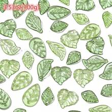 1.05盎司（30克）2.1盎司（60克）3.53盎司（100克）混合亚克力迷你小树叶手工串珠DIY手工项链耳环散珠首饰配件材料 - 彩色 - 查看 13