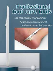 8/4/1pc Foot Pedicure Knife Complete Set Of Stainless Steel Foot Care Tools Set For Shaving Foot Skin And Removing Calluses Single Foot Scraper. - Silver - View 3