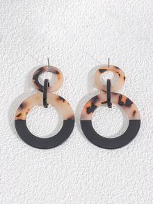 1对新款欧美风多层耳环，女士耳环 - 彩色 - 查看 3