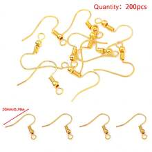 200pcs DIY Jewelry Making Components, Earring & Earrings Accessories, Earring Hooks, DIY Jewelry Making, Handmade Beading Materials, Craft Supplies - DIY - View 9