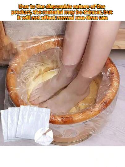 80pcs 25.5 X 21.7 Inch Disposable Foot Bath Liners, Portable Foot Spa Tub Bags, Plastic Foot Therapy Bags, Thin Large Foot Bath Liners, Suitable For Hotel And Home Use, Foot Care Tools, Foot Bath And Spa Accessories, Travel Foot Tub Bags, Body Care Tools, Relax Soles, Foot Soak Tub/Bags, Ideal Gift For Christmas, Mother's Day, Father's Day (Random Color And Style)