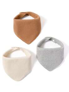 momscare 3pcs Baby Solid Bandana Bib - Multicolor - View 6
