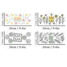 4pcs Mother's Day UV DTF Cup Stickers, Waterproof Self-Adhesive, Suitable For Mugs, Bottles, Cups, 16oz Glass Jar DTF Transfer Stickers, 3D Crystal Labels, Waterproof And Scratch-Resistant, DIY Cup Sticker Transfer Stickers - Multicolor - View 2