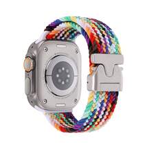 1pc Nylon Stretchy Quick Release Parachute Watch Strap Compatible With Apple Watch 11 10 Band 46mm 42mm 45mm Ultra 49mm 44mm 41mm Braided Bracelet For Series 11 10 9 8 SE 5 6 7 4 3 2 1 Ultra 3 2 - Multicolor - View 28