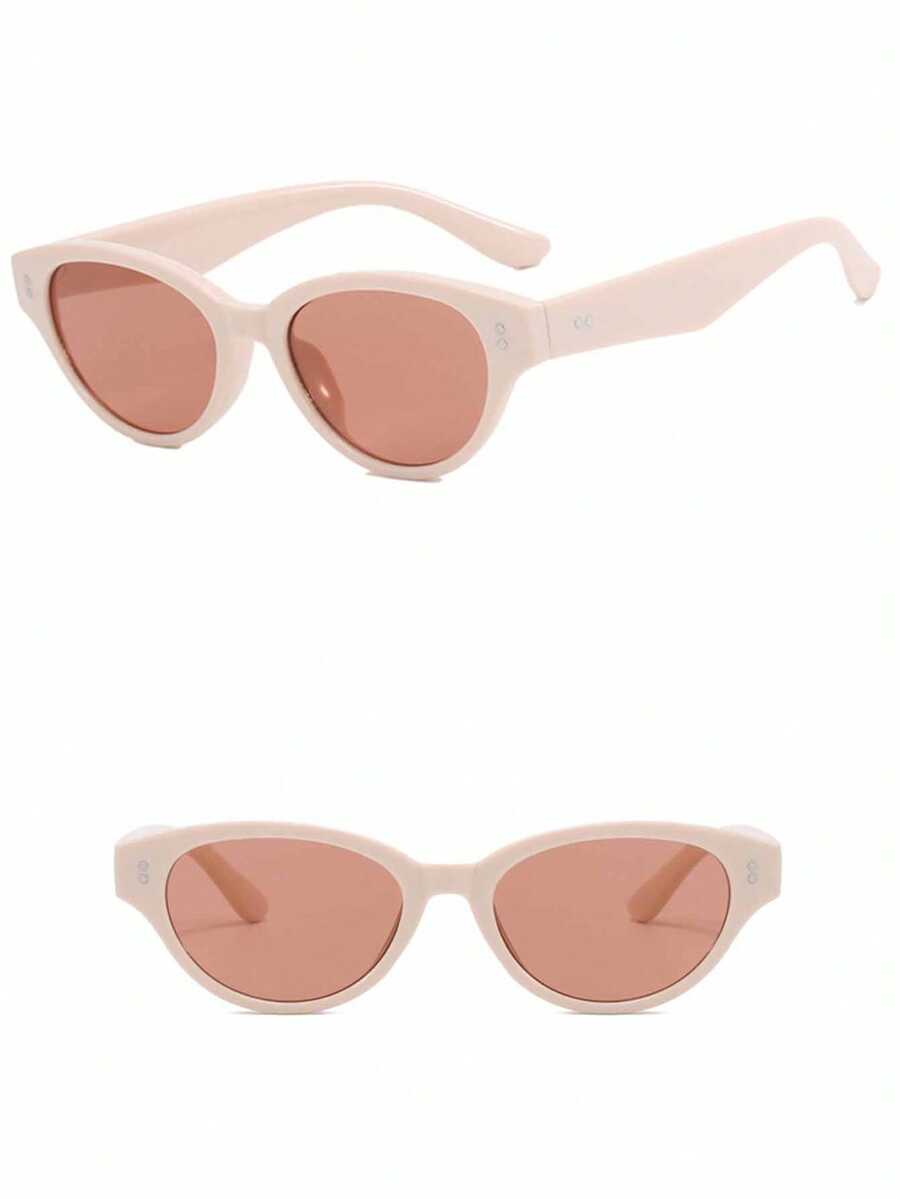 Retro Women's Cat Eye Fashion Glasses, Versatile PC (Polycarbonate) Material, Casual & Suitable For All Seasons - Multicolor - View 1