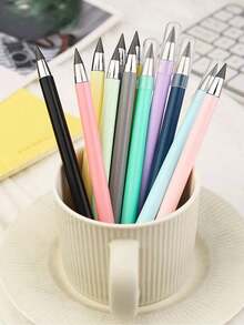 12 Unlimited Pencils With Eraser - Permanent, No Sharpening, Hb Hardness, Great Sketching, Painting & School Supplies, School Supplies | Colored Pencils | Pencils, Pencil Sets - 6pcs(Random color) - 查看 8