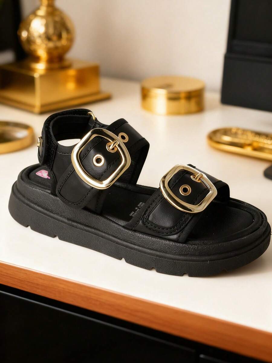 Karsten Adjustable Casual Sandals For Girls - Black - View 1