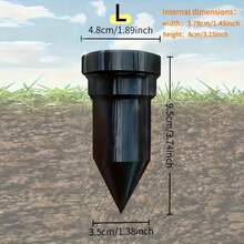 Big Realistic Sprinkler Shape Key Hider Box, Outdoor Waterproof Hidden Key For Garden Lawn Landscape, Corrosion Resistant Durable Plastic Construction, Easy To Bury Insert Underground, Discreet Secret Key Storage Compartment, Blends Seamlessly With Garden Decor, Ideal For Spare Key Emergency Storage, Practical Home Security Gadget For Family - A - View 3