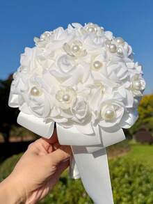 1 bó hoa cưới, bó hoa hồng ngọc trai, bó hoa hồng cầu hôn, bó hoa hồng quà tặng bất ngờ cho phù dâu trong lễ cưới. - Nhiều màu - Xem 12