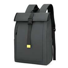 Large Capacity Men's Backpack, Lightweight Commuter Bag, Business Casual Backpack For College Students And Travel - Grey - View 2