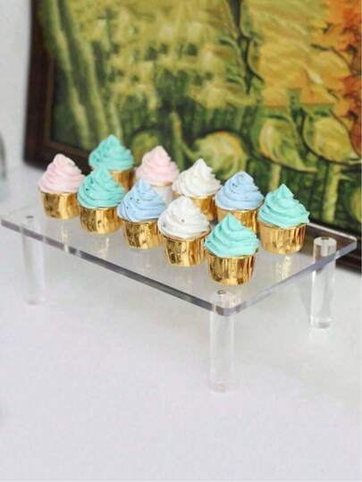 Acrylic Cupcake Stand, Transparent Round Dessert Rack, Multi-Tier Display Shelf, Suitable For Birthday Cake Decoration, Wedding Party Exhibition