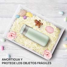 450g Crinkle Paper Filler Papel Rallado Para Cestas De Regalo Papel Rallado Para Cumpleaños Bodas Cajas Bolsas Relleno de Cestas Aniversarios Envoltura de Regalos blanco lechoso - blanco lechoso - Ver 2