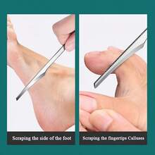 5pcs Reusable Stainless Steel Foot File, Callus Remover, Foot Scraper Tool - Silver - View 4