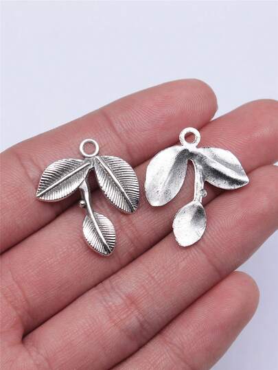10pcs 26x23mm Leaf Charms Pendant For DIY Jewelry Making Necklace Keychain Phone Chain Bracelet Making Accessories Handmade Craft Making Findings