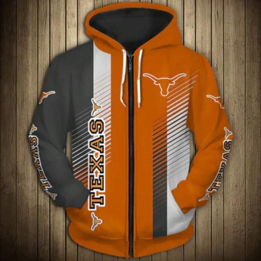 Texas Longhorns Hoodie Stripe (2) - 彩色 - 查看 1