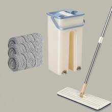 3/5/10片装加厚可水洗平板拖把替换垫，带粘性不掉毛清洁用品 - 10片拖把替換布 - 查看 6