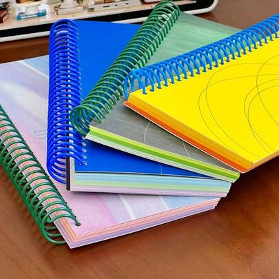 מחברת סליל צבעונית A6, יומן מתכנן בסגנון אינס בהשראת דופמין, יומן נייד לתלמיד, ציוד למידה, הכנה לסמסטר חדש