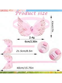 3/10pcs Spring Cute Pet Lace Crystal Wings Pet Tie, Lightweight Mesh+Sparkling Diamond Embellishment, Beautify Strolling/Party/Spring Outing Happy Baby, Adding Points To Mao's Spring Vitality Dressing - Multicolor - View 2