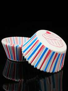 100pcs Random Color Paper Cupcake Liners, Muffin Baking Cups, Cake Decorating Tools, Birthday Party Decor - Multicolor - View 6