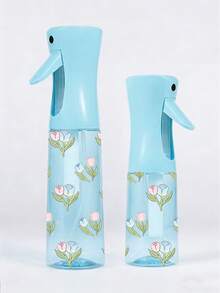 郁金香图案PET材质可重复灌装旅行喷雾瓶，专业高压雾化喷雾瓶，200毫升/300毫升高压连续自动无气细雾喷雾器，美发造型工具，护发产品及配件，沙龙美容旅行必备，美发沙龙美容旅行必需品，多功能喷雾瓶 - 彩色 - 查看 2