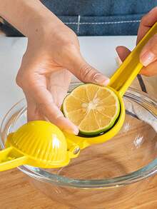 Manual Lemon Squeezer Heavy Duty - Metal Citrus Press Juicer For Fresh Lemon & Lime Juice - Essential Kitchen Gadget, Yellow - Multicolor - View 5