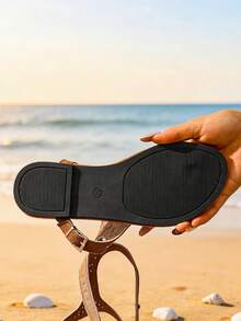 1 Đôi Sandal Nữ Màu Nâu Cổ Điển Bằng Da Lộn, Kiểu La Mã, Mũi Khâu, Khóa Ba Vịt, Sandal Nữ Đi Biển, Sandal Nâu, Sandal Nữ Thoải Mái, Sandal Nữ Kiểu Ngư Dân, Sandal Nữ Đi Chân Trần, Giày Hè 2026 Cho Nữ, Sandal Đi Bộ, Sandal Trang Trọng, Sandal Phong Cách Bohemian, Sandal Nữ Thường Ngày, Sandal Mũi Hở Cho Nữ - màu nâu - Xem 7