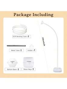一套金色2.5米柔性气球柱支架，不对称设计自由造型气球拱门套装，半拱形气球支架带底座，适用于婚礼、新娘送礼会、生日、婴儿派对、节日、圣诞节、新年派对气球装饰 - 金色單邊支架 - 查看 13