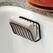 1pc Metal Kitchen Sink Organizer Rack, No Drill Sink Drain Shelf, Sponge & Drain Holder - Multicolor - View 2
