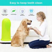 Dog Toothbrush Finger Toothbrush Set (4 Pack, With Dog Eye Tears Black Chin Cleaning) , Silicone Toothbrush,Soft Bristles, Easy To Clean Teeth, Suitable Dogs, Cats And Pets To Use - 1 - View 5
