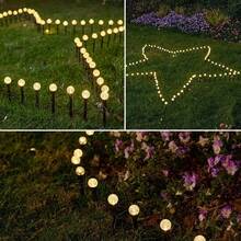 20pcs LED Bubble Ball Solar Stake Lights, 8 Modes Auto Sensor IPX4 Waterproof, Suitable For Wedding Party Decor, Warm/Colorful, Applicable For Garden Lawn Patio Christmas Camping - Warm white light - View 7