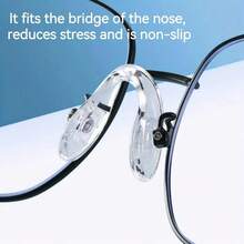 5/8pcs U Shape Silicone Conjoined Eyeglass Soft Nose Pads For Glasses Anti-Slip Insert Nose Pad - Multicolor - View 6