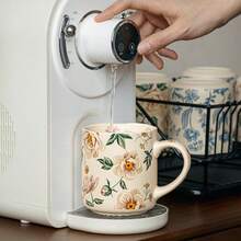 1 pieza Taza retro con estampado floral, taza para el desayuno, taza para café/leche para el hogar - Multicolor - Ver 6