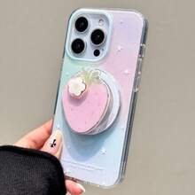 Rotatable Flower & Strawberry Design MagSafe Magnetic Slouchy Phone Holder, Air Cushion Expandable Strong Adsorption - Flower Strawberry - View 5