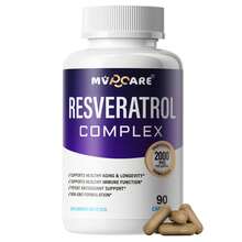 Resveratrol 90 Capsulas con Extracto de Uva y Quercetina | Antioxidante y Anti-Envejecimiento | Ayuda a expandir los vasos sanguíneos a la vez que reduce la coagulación en la sangre | MVPCARE - Tres botellas - Ver 11