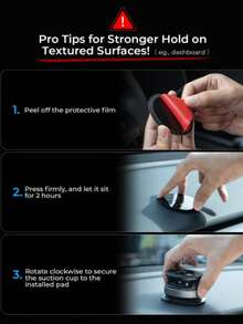 360°可调节磁吸手机支架 - 可折叠车载手机支架，带强力吸盘，适用于所有智能手机 - 彩色 - 查看 5