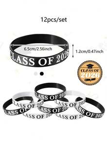 12 pièces Bracelets de graduation 2026, bracelets commémoratifs de graduation, félicitations aux diplômés 2026, bracelets en silicone de célébration pour la saison de graduation 2026, bracelets thème enseignant, bracelets de graduation en silicone, bracelets de célébration de graduation, fête, cadeaux de fête de graduation - Voir 3