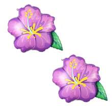 2pcs Tropical Hibiscus Flower Foil Balloons 23.6inch Hot Pink Yellow Orange Purple Hibiscus Flower Balloon For Magic Theme Hawaiian Flamingo Summer Luau Aloha Birthday Party Decorations - Hibiscus - View 11