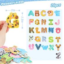 SHINDEL Magnetic Letters For Toddlers, 26 Large Animal Alphabet Magnets, Educational Learning Toys, Fridge Magnetic Letters Set - Multicolor - View 4