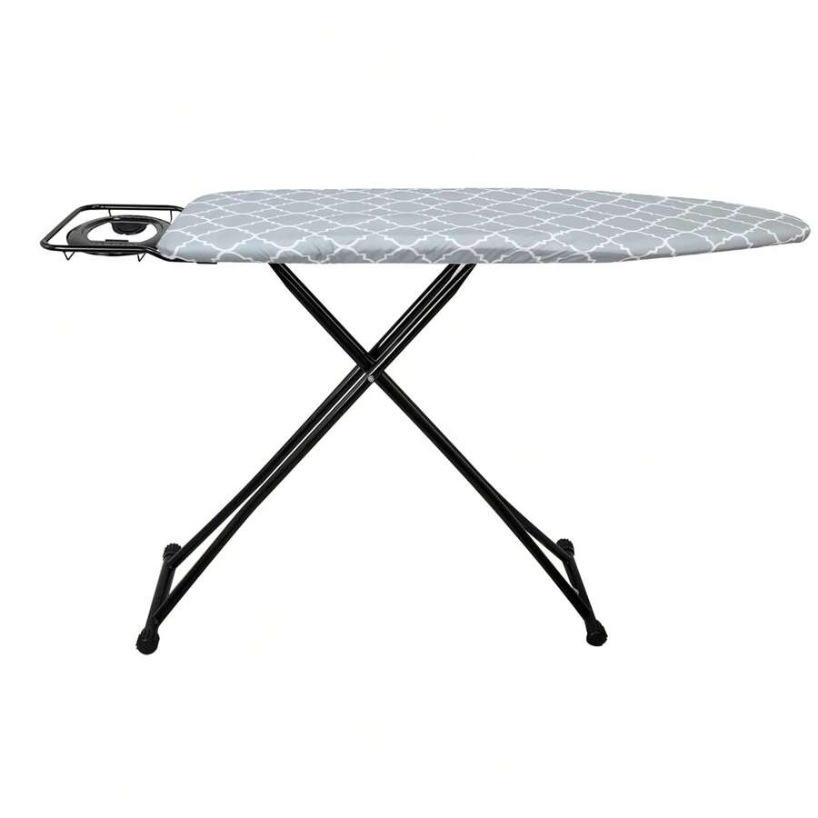 Stable Metal Ironing Board, Height Adjustable Foldable Design With Iron Rest - Multicolor - View 1
