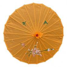 5 Sombrillas De Tela Chinas Para Decoración De Fiestas De Bo - Naranja - Ver 2