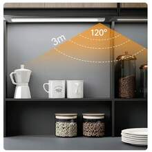 LED Light Bar With Motion Sensor, USB Rechargeable LED Night Light For Kitchen, Wardrobe, Closet Lighting, 30cm/40cm/50cm DGT5 - Silvery 10CM - View 4