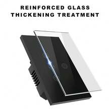 美标智能WiFi风扇灯开关 - 双开关+单风扇设计，钢化玻璃面板，可调节LED背光，兼容Alexa App和语音控制，可调节风扇速度，定时功能，需接零线，600W照明+150W风扇 - 彩色 - 查看 10